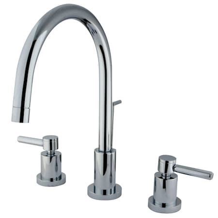 Kingston Brass KS8921DL 8" Widespread Bathroom Faucet, Polished Chrome KS8921DL